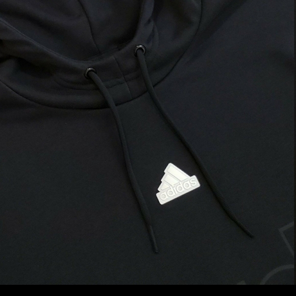 Adidas Kids Black Joggers with White Logo - Picture 3 of 12